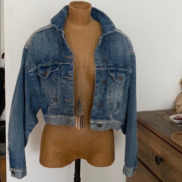 free people bedford cotton cropped denim jacket